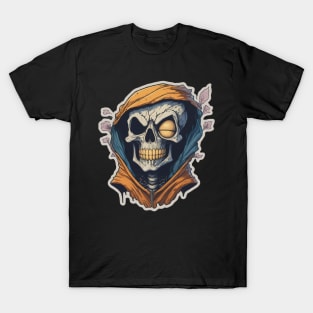 Cartoon Skeleton Sticker Collection: High-Quality Vector Designs T-Shirt